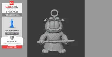 Garfield Jedi Ring Figure - Mashup Figure STL
