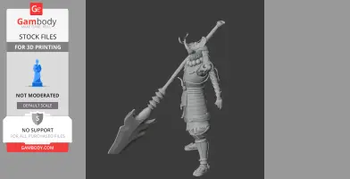 Honda Tadakatsu Samurai Classic - Historical Warrior STL