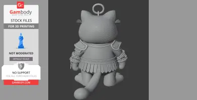 Garfield Kratos Ring Figure - Mashup Figure STL