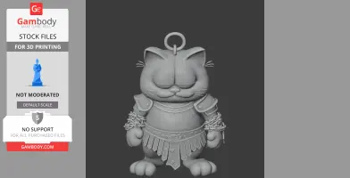 Garfield Kratos Ring Figure - Mashup Figure STL