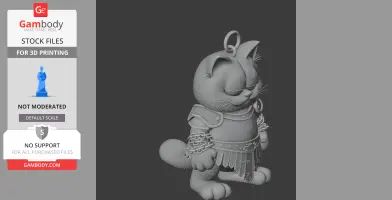 Garfield Kratos Ring Figure - Mashup Figure STL