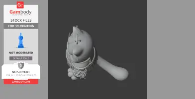 Garfield Kratos Ring Figure - Mashup Figure STL