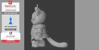 Garfield Kratos Ring Figure - Mashup Figure STL