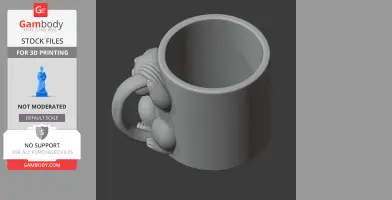 Sloth Mug - Animal Wall Hook STL