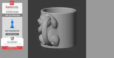 Sloth Mug - Animal Wall Hook STL