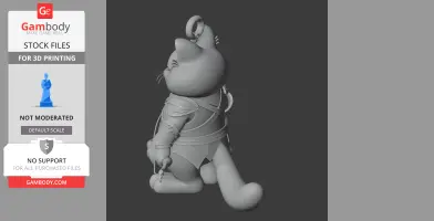 Garfield Legolas Ring Figure - Mashup Figure STL