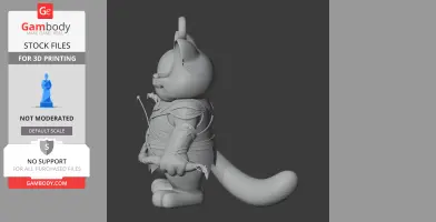 Garfield Legolas Ring Figure - Mashup Figure STL