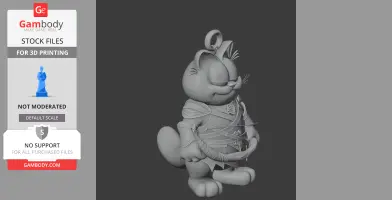 Garfield Legolas Ring Figure - Mashup Figure STL