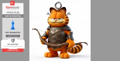 Garfield Legolas Ring Figure - Mashup Figure STL