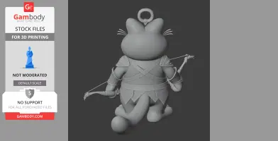Garfield Legolas Ring Figure - Mashup Figure STL