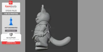 Garfield Legolas Ring Figure - Mashup Figure STL
