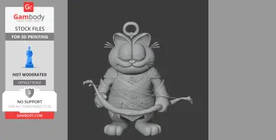 Garfield Legolas Ring Figure - Mashup Figure STL