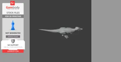 3D model of a Pachycephalosaurus dinosaur, designed for 3D printing, on a dark background.