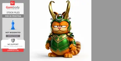 Garfield Loki Ring Figure - Mashup Figure STL