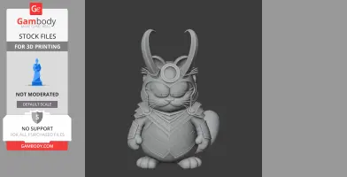 Garfield Loki Ring Figure - Mashup Figure STL