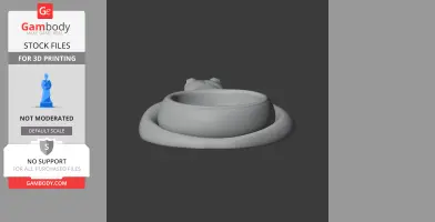 Snake Bowl - Animal Wall Hook STL