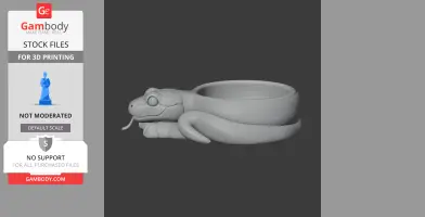 Snake Bowl - Animal Wall Hook STL