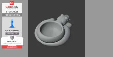 Snake Bowl - Animal Wall Hook STL