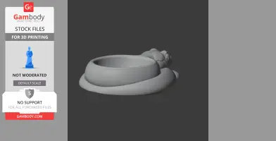 Snake Bowl - Animal Wall Hook STL