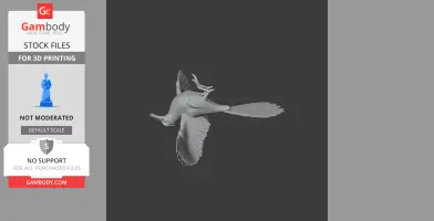 Painted-snipe Bird - Prehistoric Animal STL