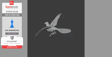 Painted-snipe Bird - Prehistoric Animal STL