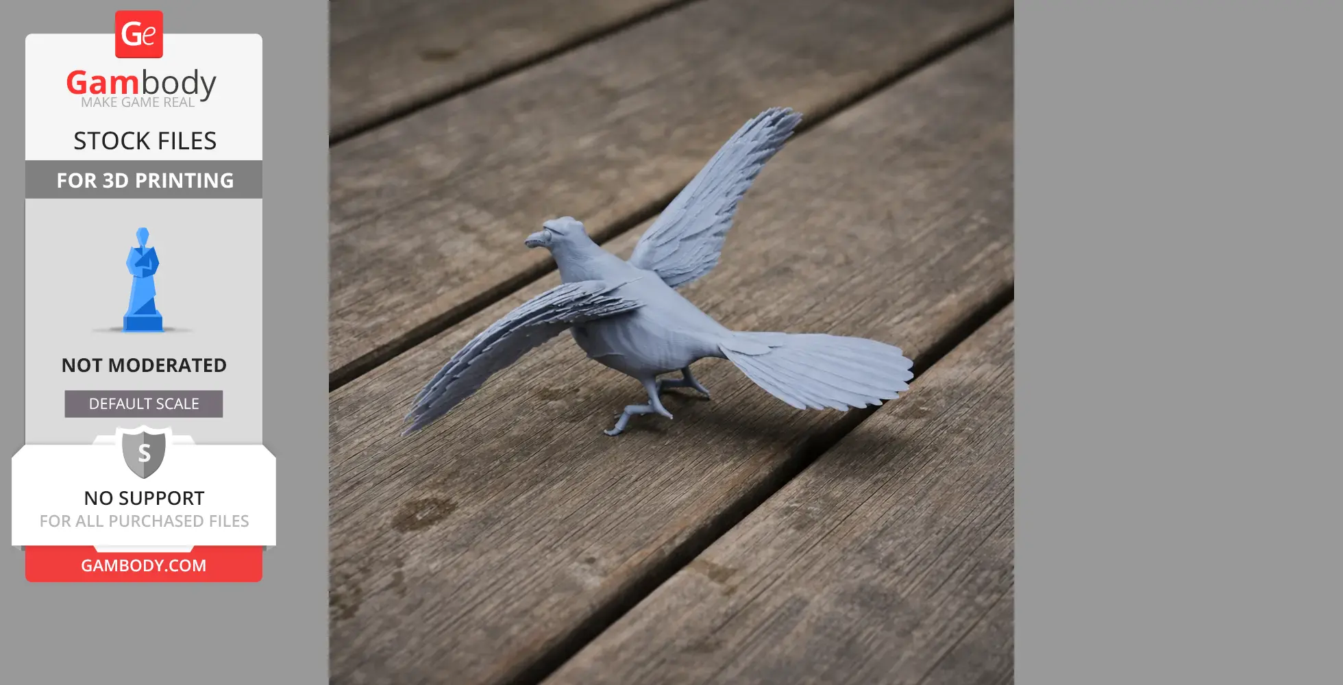 Painted-snipe Bird - Prehistoric Animal STL