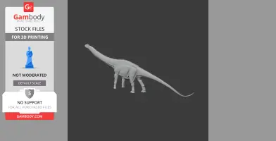 A detailed 3D model of a Pakisaurus dinosaur, suitable for 3D printing.