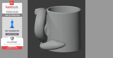 Snake Mug - Animal Wall Hook STL
