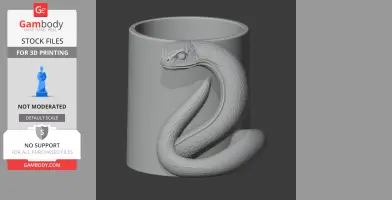 Snake Mug - Animal Wall Hook STL