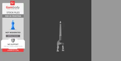 3D model of a Paluxysaurus dinosaur, front view, with a long neck and four legs.