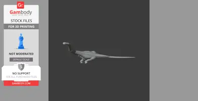 A 3D model of a Paluxysaurus dinosaur STL file for 3D printing on a dark background.