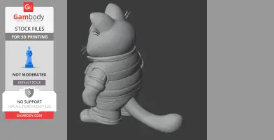 Garfield Marty McFly Ring Figure - Mashup Figure STL