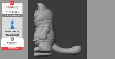 Garfield Marty McFly Ring Figure - Mashup Figure STL