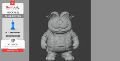Garfield Marty McFly Ring Figure - Mashup Figure STL