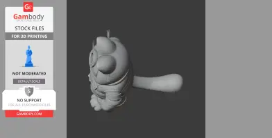Garfield Marty McFly Ring Figure - Mashup Figure STL
