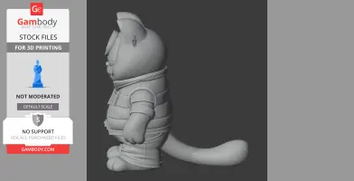 Garfield Marty McFly Ring Figure - Mashup Figure STL