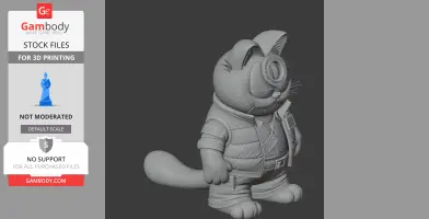 Garfield Marty McFly Ring Figure - Mashup Figure STL