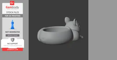 Squirrel Bowl - Animal Wall Hook STL