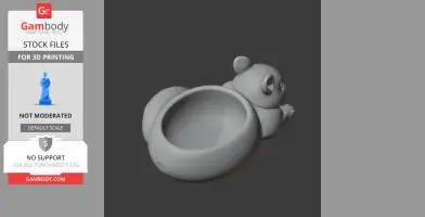 Squirrel Bowl - Animal Wall Hook STL