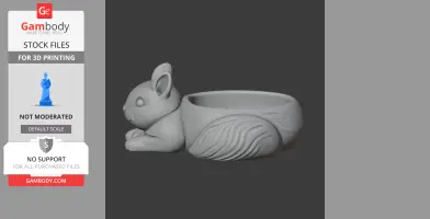 Squirrel Bowl - Animal Wall Hook STL