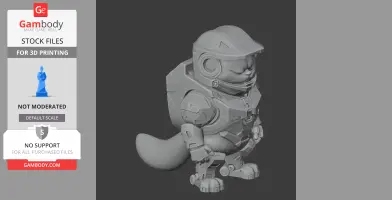 A 3D model mashup of a cat in sci-fi armor, resembling a blend of a famous cat and space marine.