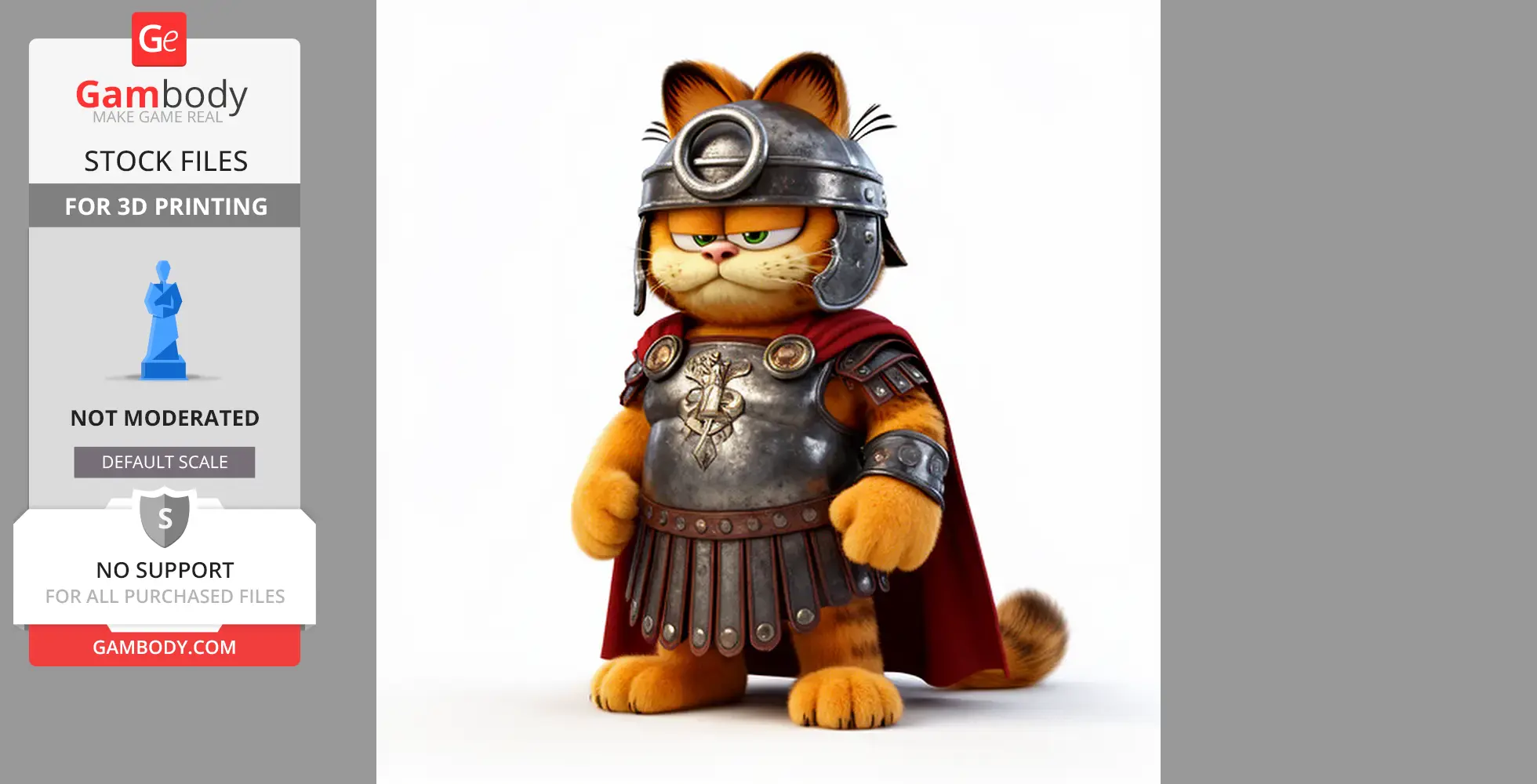 Garfield Maximus Ring Figure - Mashup Figure STL