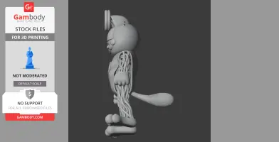 Garfield Mr Fantastic Ring Figure - Mashup Figure STL