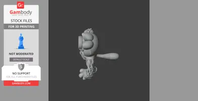 Garfield Mr Fantastic Ring Figure - Mashup Figure STL