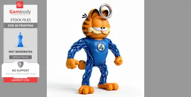 Garfield Mr Fantastic Ring Figure - Mashup Figure STL