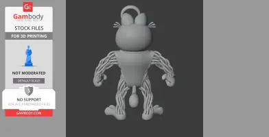 Garfield Mr Fantastic Ring Figure - Mashup Figure STL