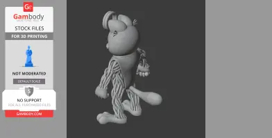 Garfield Mr Fantastic Ring Figure - Mashup Figure STL