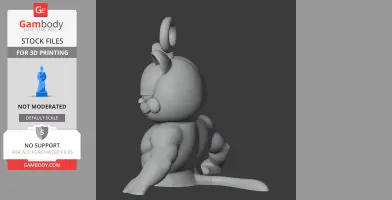 A muscular figure with a cat-like head and pointed ears, sitting poised with a curled tail and raised arm.