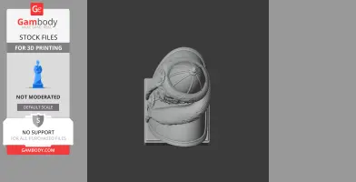Top view of a detailed 3D-printed bust, featuring a figure in ornate historical attire and headgear.