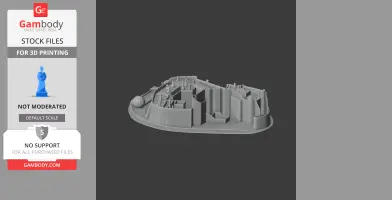 Detailed 3D model of Berkeley Castle, featuring walls and structures, for 3D printing.